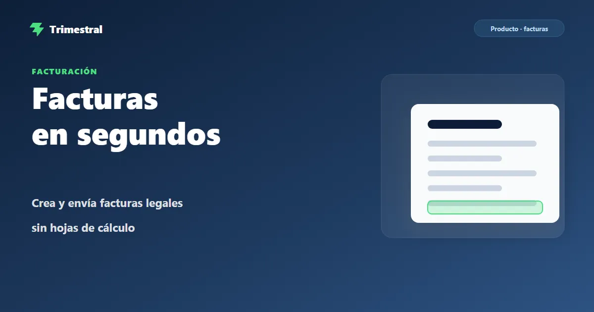 App de facturación para autónomos: crea facturas en segundos